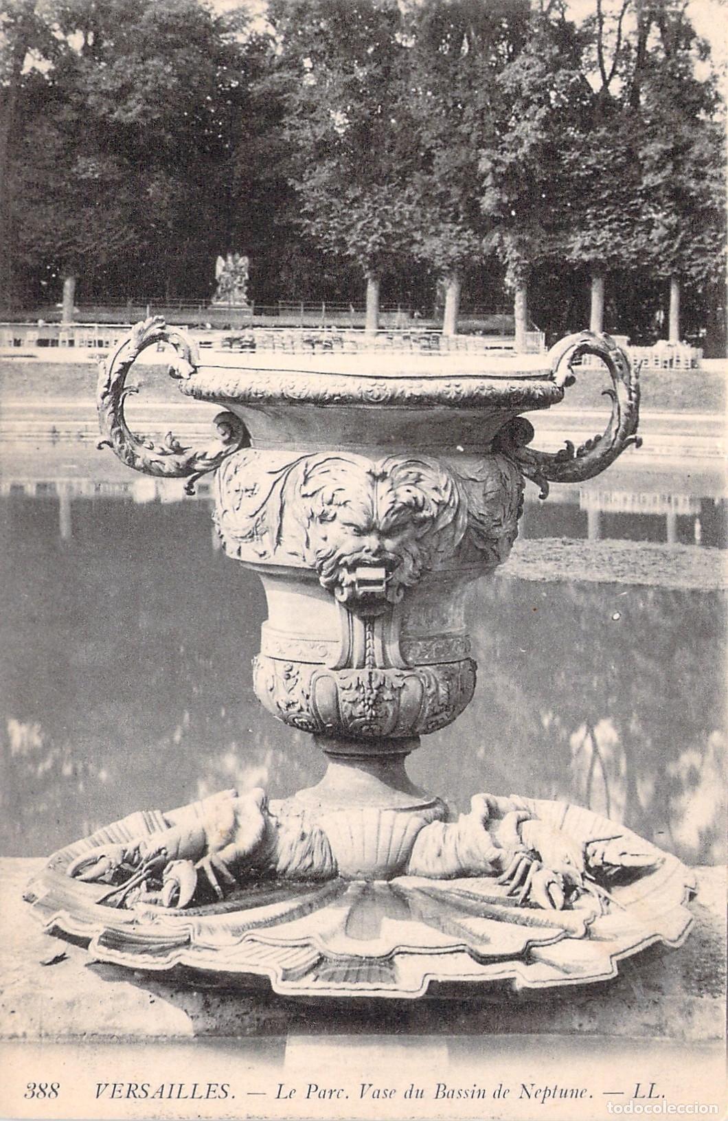 Postales: Postal del Vaso del Estanque de Neptuno en el Parque de Versalles