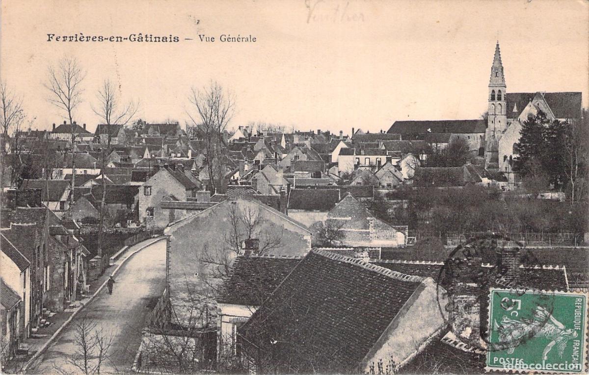 Postcards: Postal de vista general de Ferrieres-en-Gatinais, Francia