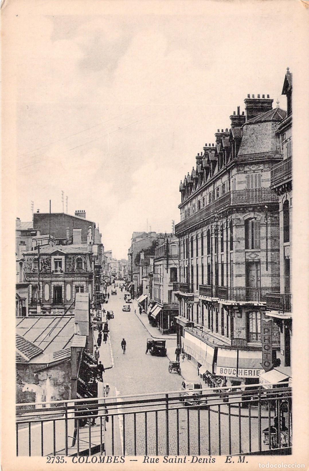 Postcards: Postal de Rue Saint-Denis en Colombes, Francia