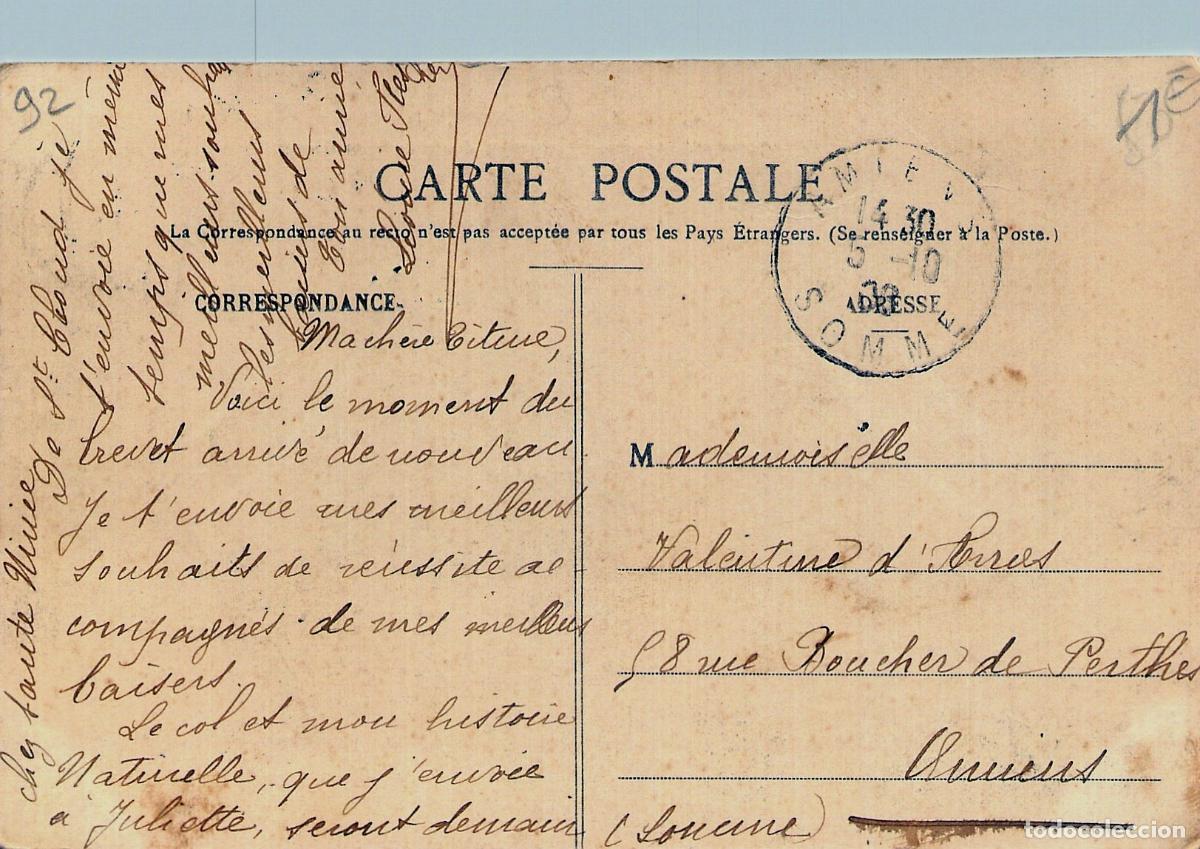 Postales: Postal de Saint-Cloud con el dirigible R&eacute;publique sobrevolando el r&iacute;o - Foto 2