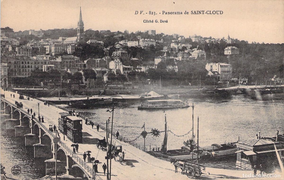 Postcards: Postal de panorama de Saint-Cloud, Francia