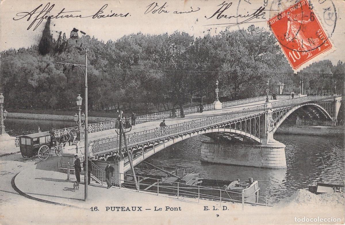 Postcards: Postal de Puteaux con el puente sobre el Sena