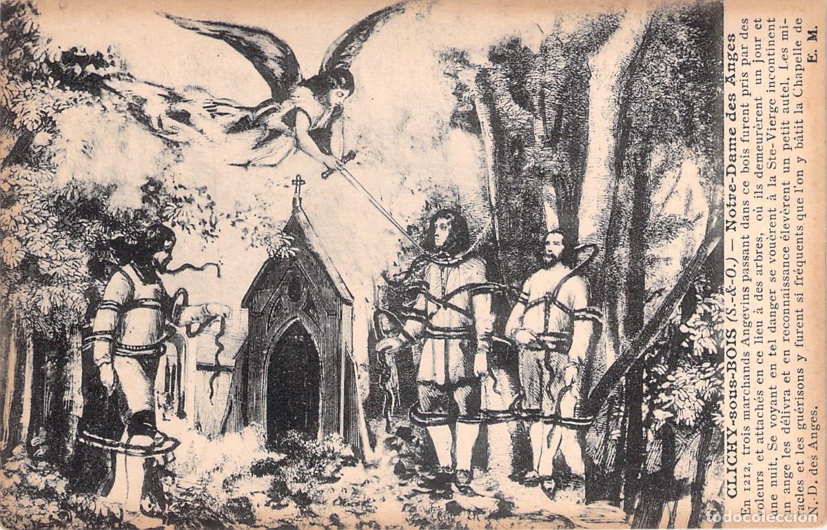 Postcards: Postal de la leyenda de Notre-Dame des Anges en Clichy-sous-Bois