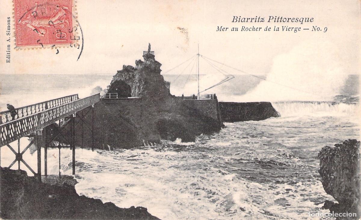 Postcards: Postal de Biarritz, Rocher de la Vierge, Francia
