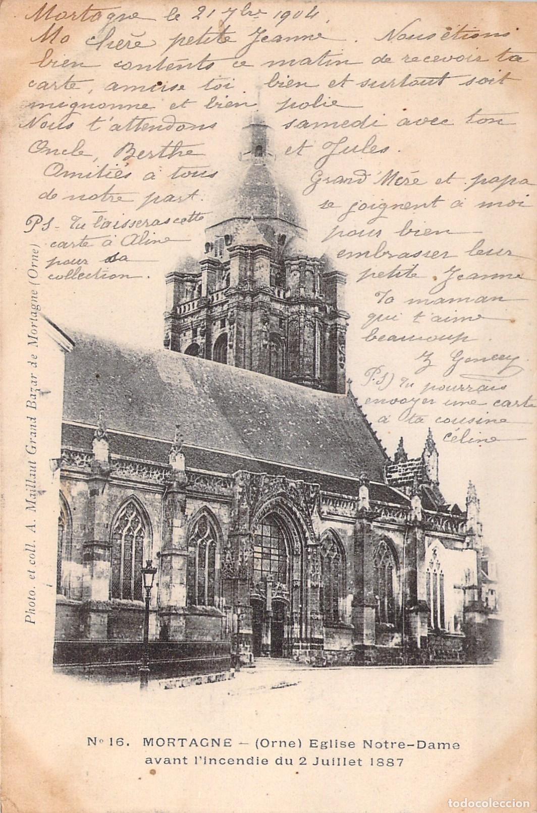 Postales: Postal de la Iglesia Notre-Dame en Mortagne, Orne, Francia
