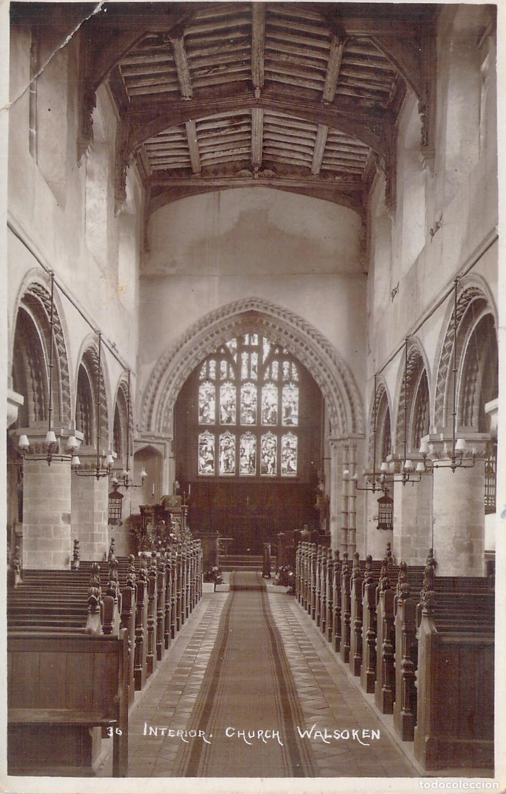 Postales: Postal del interior de la Iglesia de Walsoken, Reino Unido