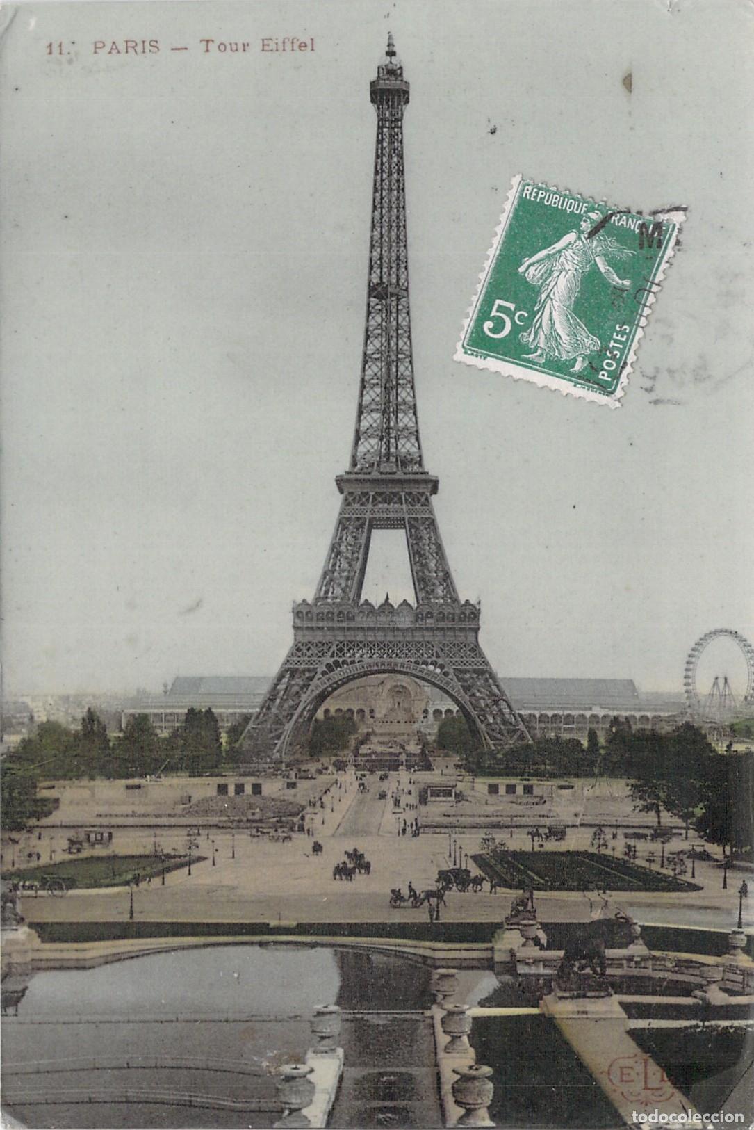 Postais: Postal de la Torre Eiffel en Par&iacute;s Francia