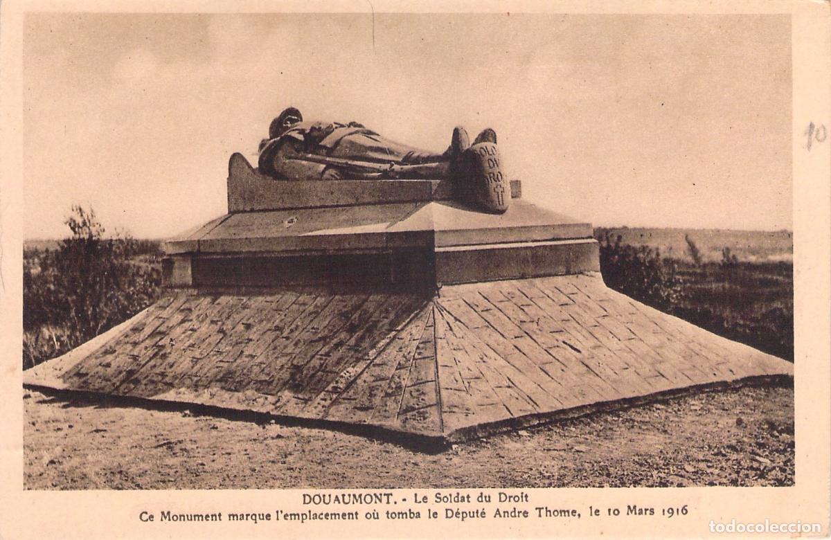Postales: Postal Monumento Le Soldat du Droit en Douaumont Francia