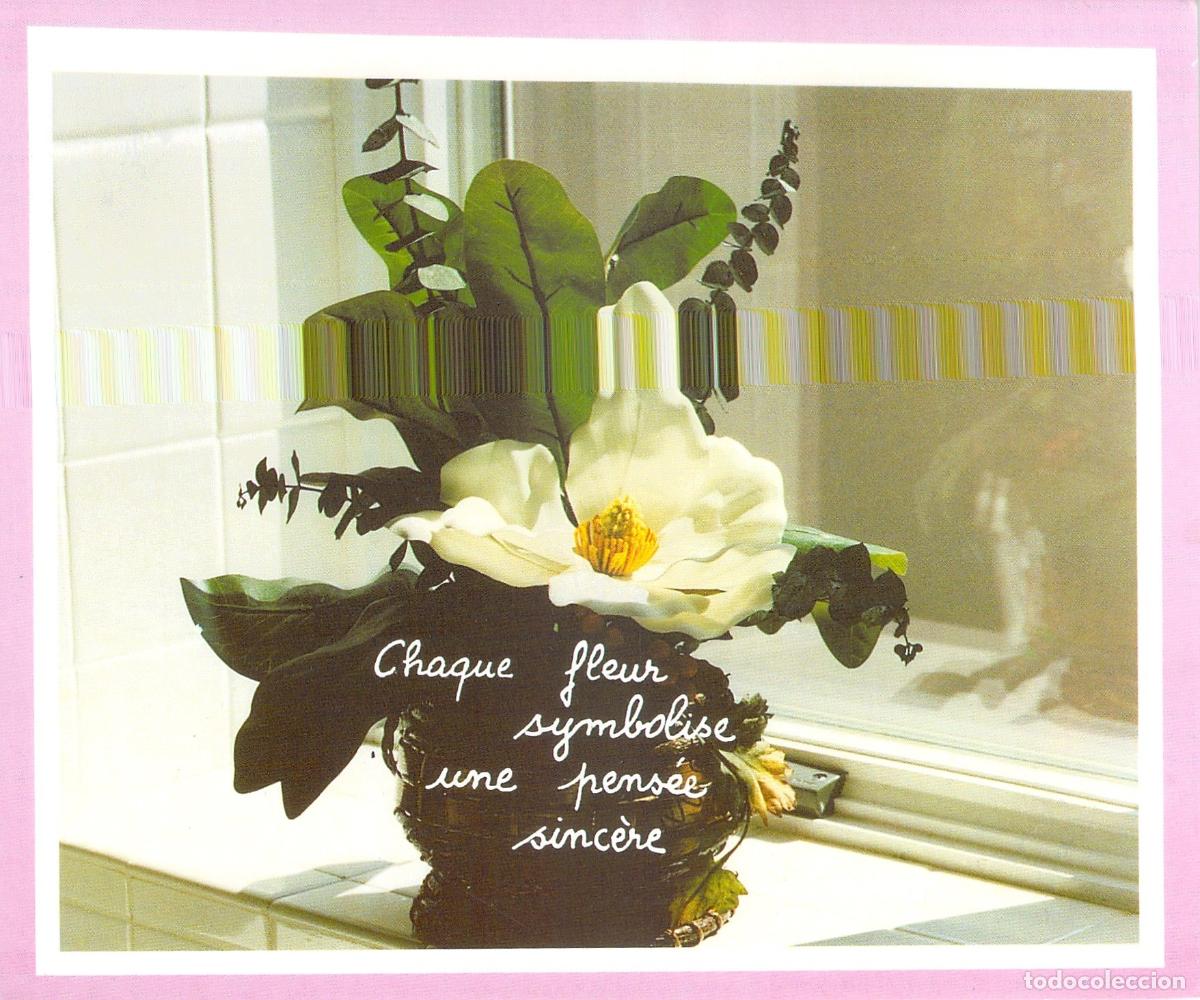 Postales: Postal con un elegante arreglo floral y mensaje franc&eacute;s