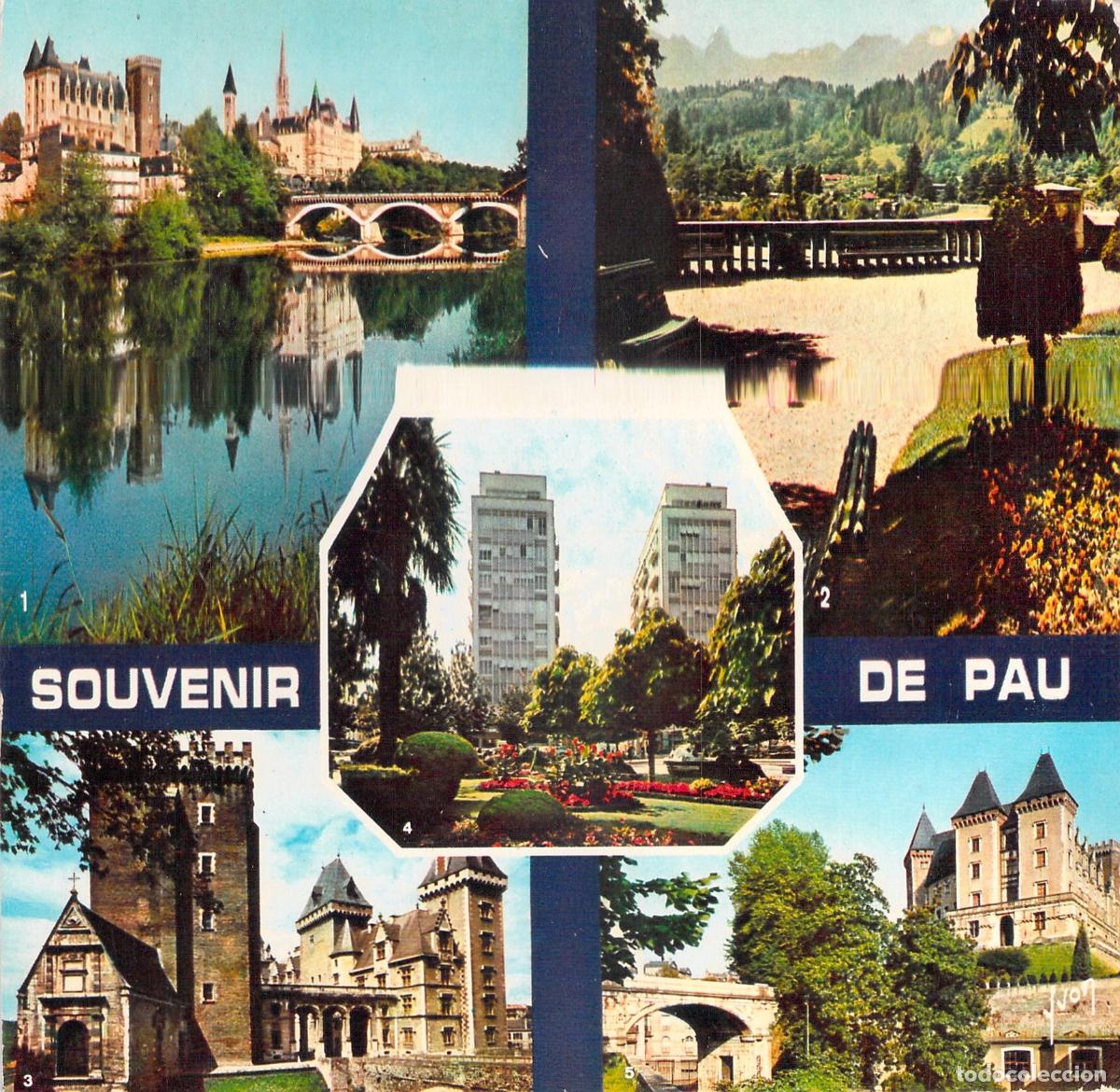 Postales: Postal de Pau Pirineos con Castillo y Vistas de la Ciudad