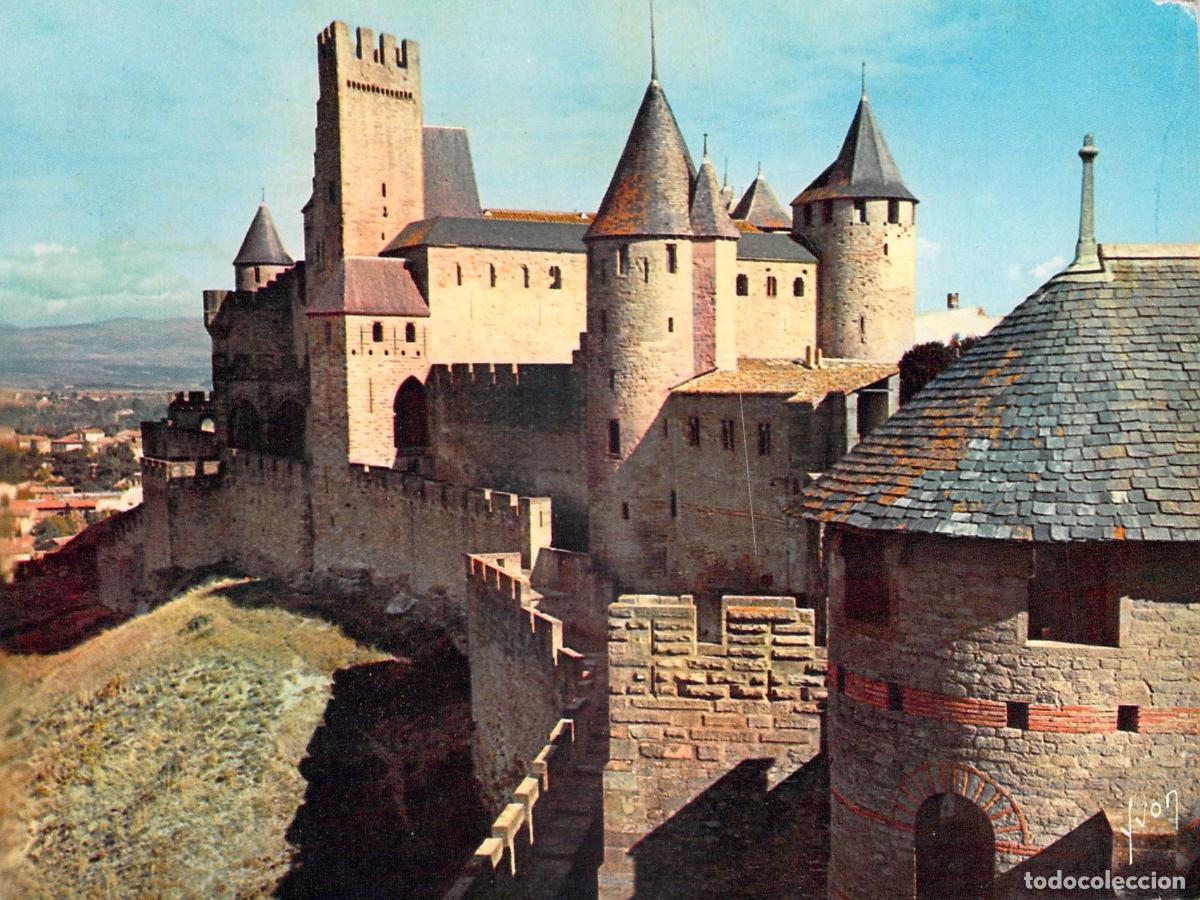 Postales: Postal de la Ciudadela de Carcassonne y Castillo Comtal en Francia