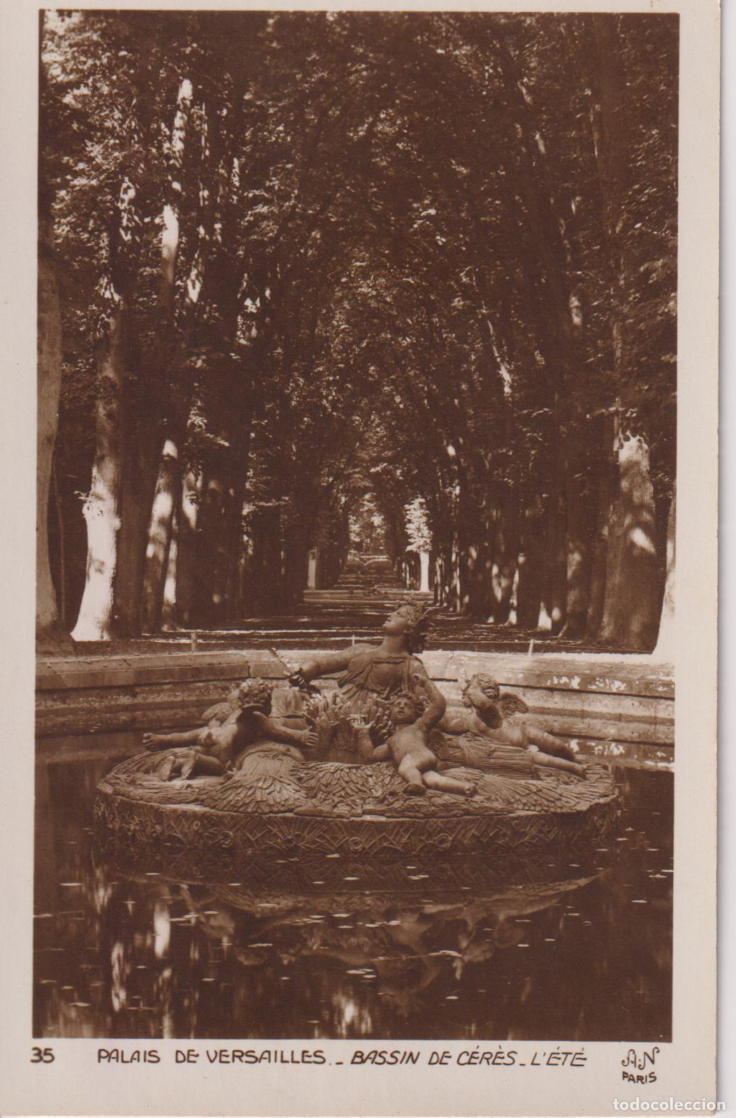 Postales: FRANCIA, PALACIO DE VERSALLES, BASSIN DE SATURNE - L'HIVER - A.NOYER 36 - S/C