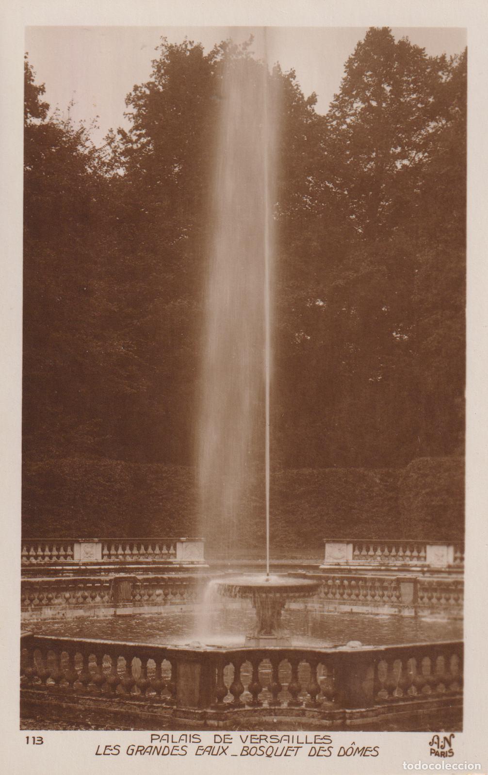 Postales: FRANCIA, PALACIO DE VERSALLES, GRANDES EAUX - BOSQUET DES D&Ocirc;MES - A.NOYER 113 - S/C