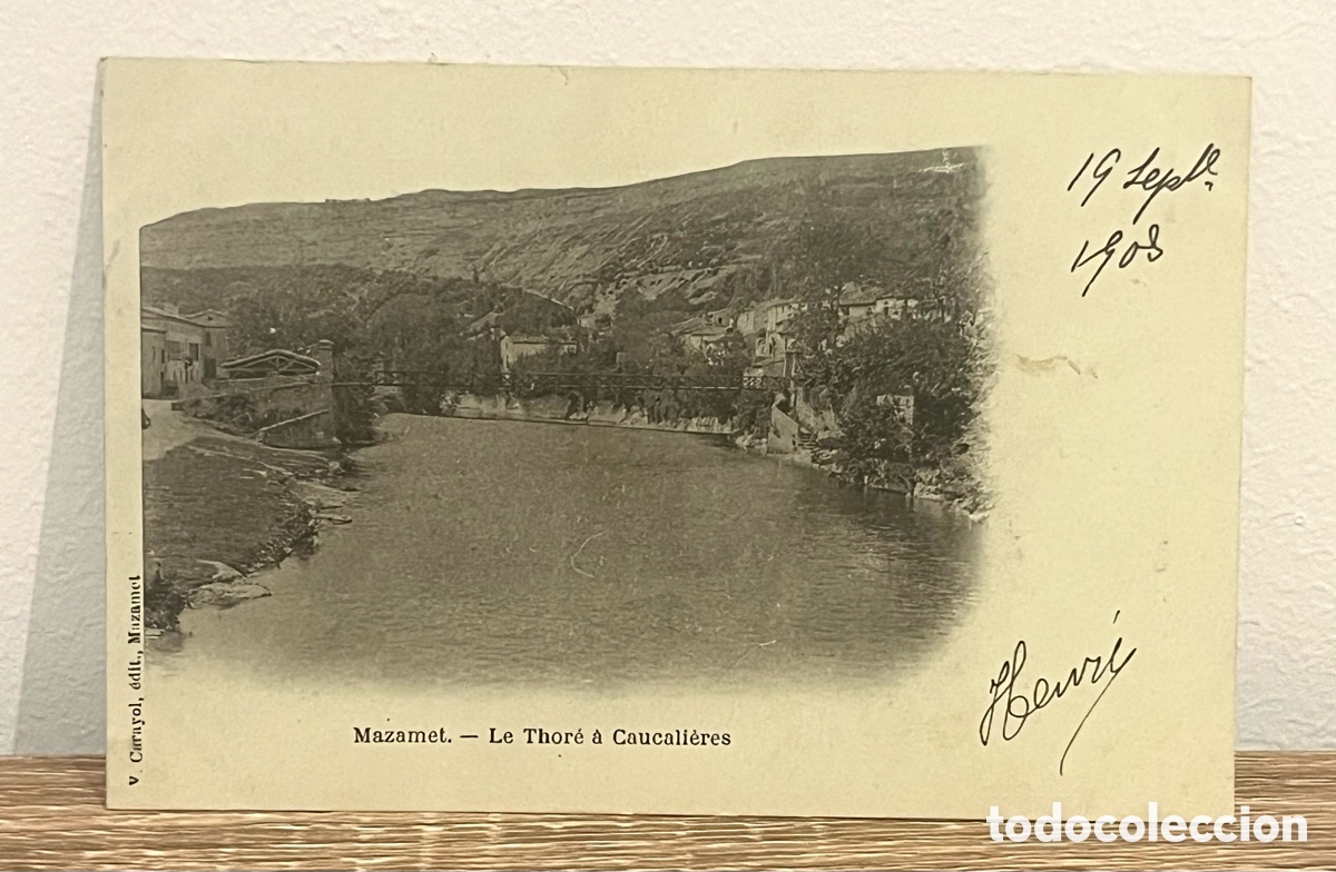 Postales: POSTAL FRANCIA: MAZAMET - LE THOR&Eacute; &Aacute; CAUCALI&Egrave;RES - circulada en 1908