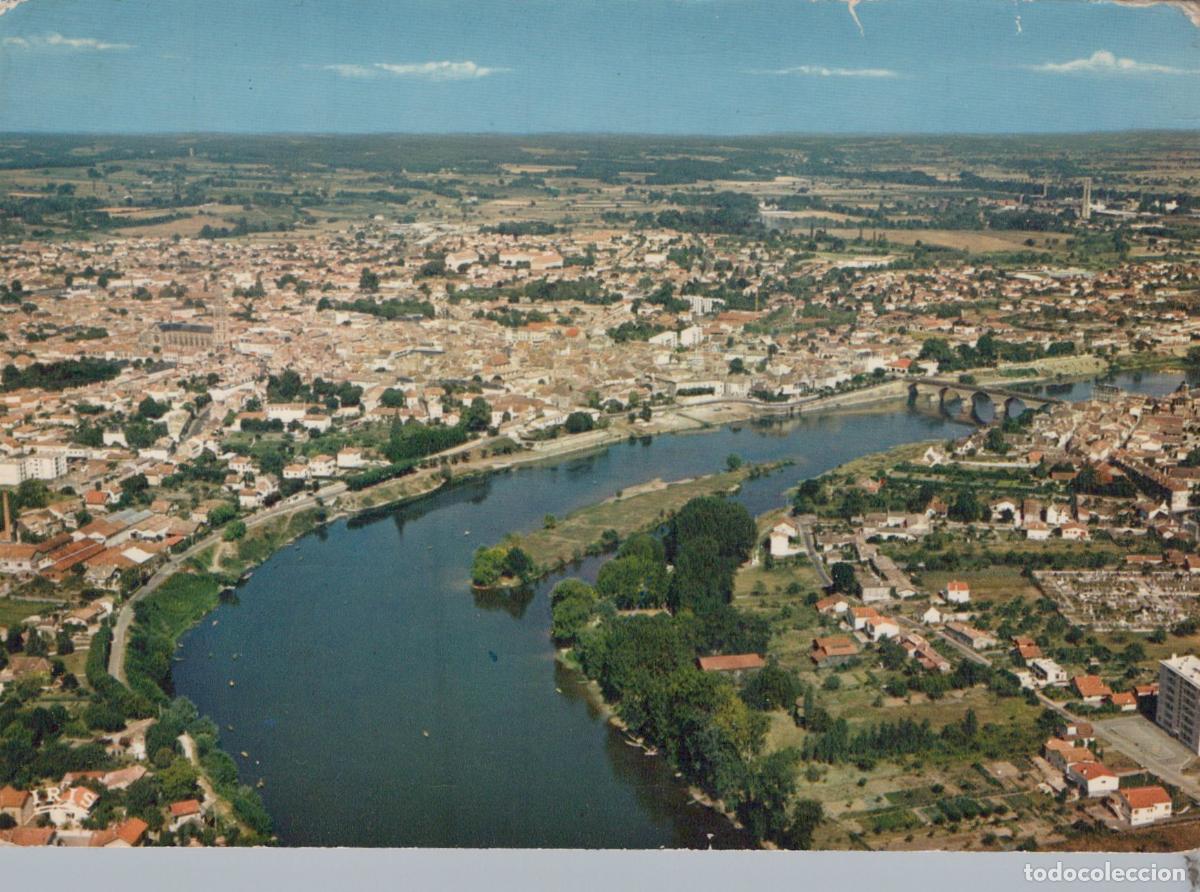 Postcards: France Bergerac Vue A&eacute;rienne Ville Rivi&egrave;re Ponts *YAF013