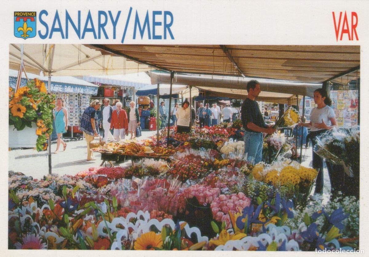 Postcards: France Sanary S Mer March&eacute; Aux Fleurs Sc&egrave;ne Anim&eacute;e Unposted *YAF011