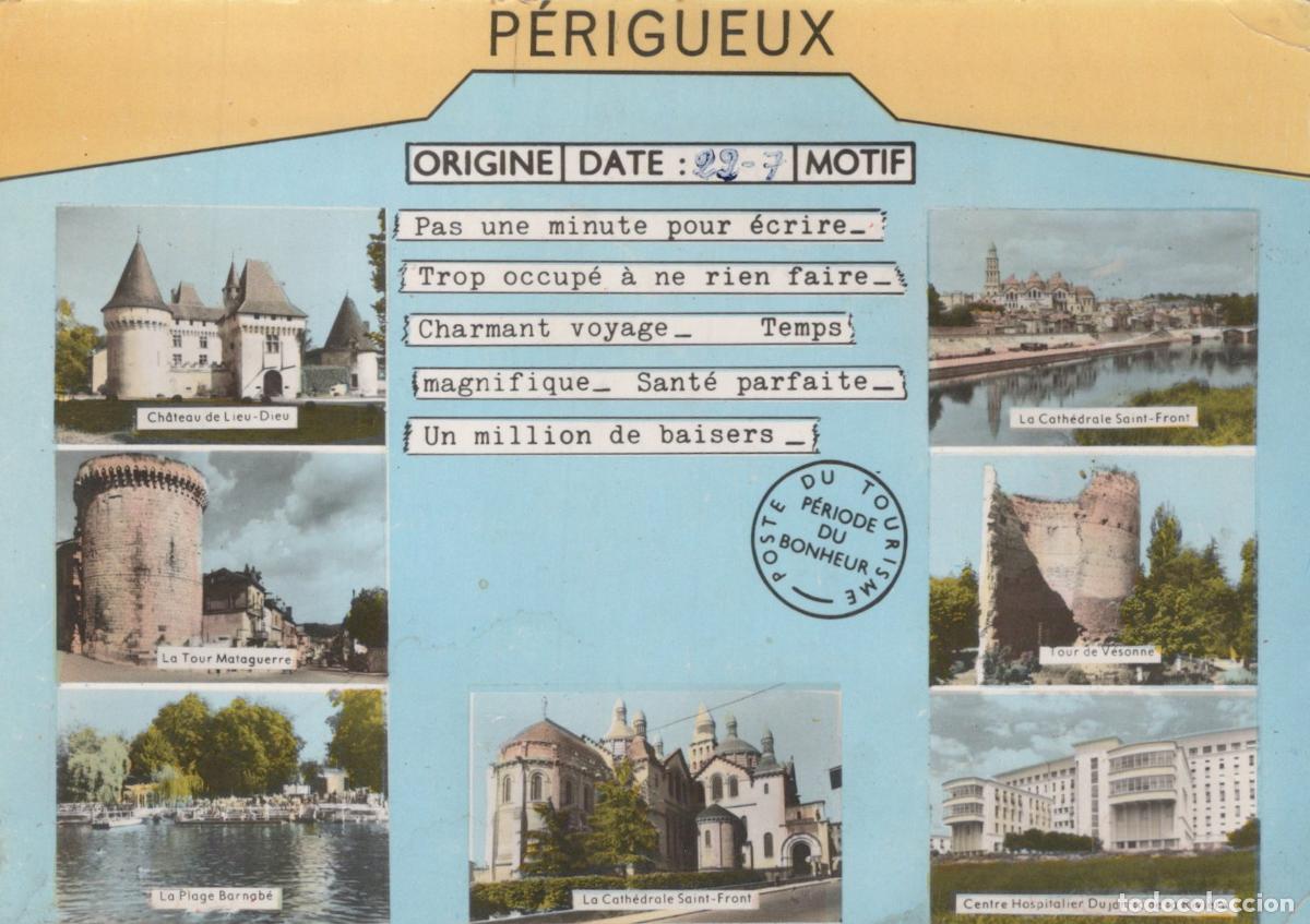 Cartoline: France P&eacute;rigueux Vues Multiples Ch&acirc;teau Cath&eacute;drale Tours Real Photo *YAF017