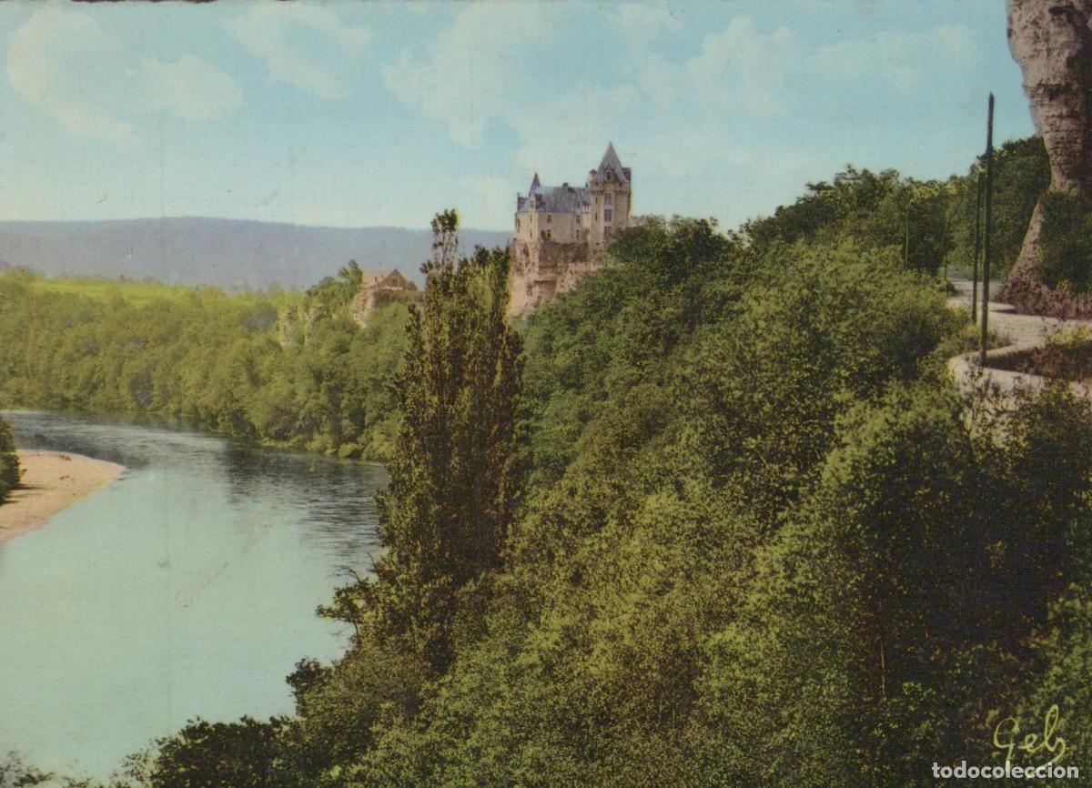 Cartoline: France Vitrac Cingle de Montfort et Ch&acirc;teau M&eacute;di&eacute;val sur la Dordogne *YAF023
