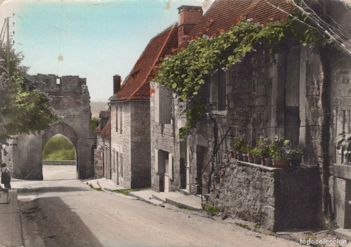 Cartoline: France Domme Rue Principale Porte Delbos Architecture M&eacute;di&eacute;vale *YAF030