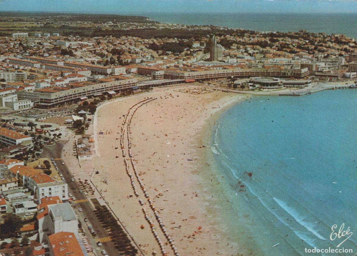 Postais: France Royan Vue A&eacute;rienne Plage Ville Baigneurs 1975 *YAF057