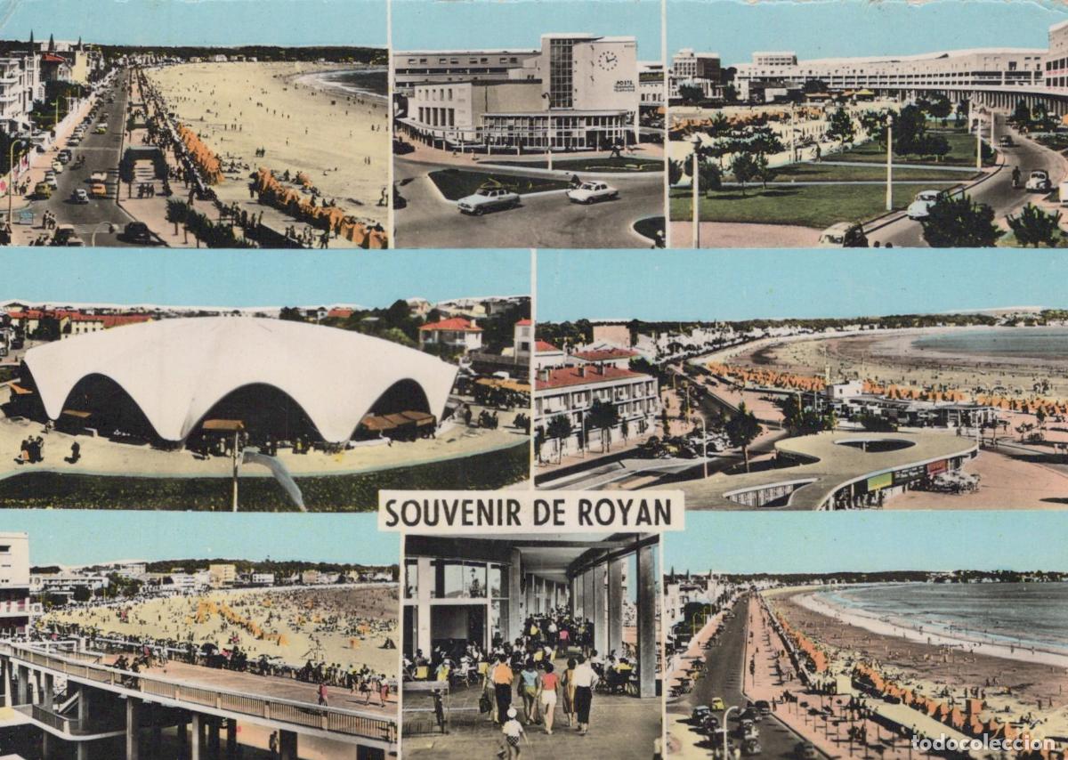 Cartes Postales: France Royan Vues Vari&eacute;es de la Ville Plages Architecture 1961 *YAF055