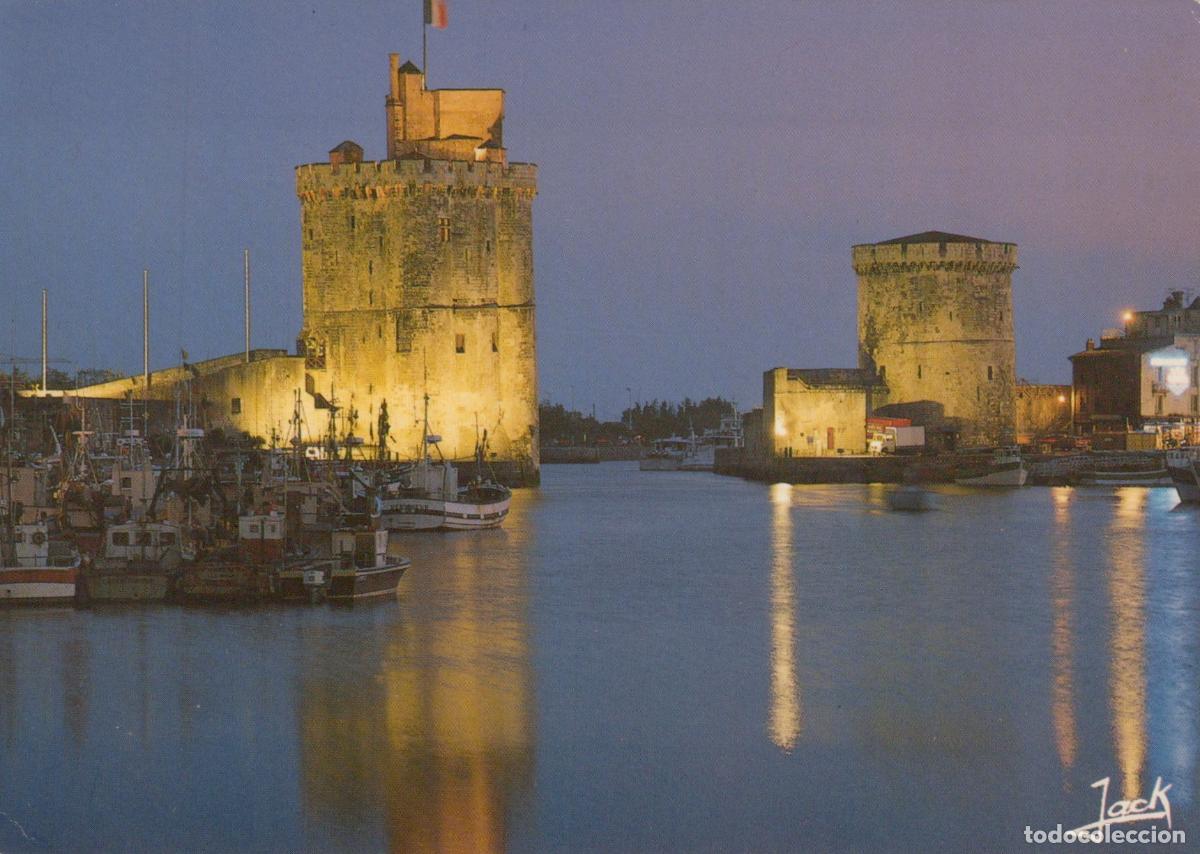 Cartes Postales: France La Rochelle Vieux Port Tours St Nicolas Cha&icirc;ne Nuit *YAF102