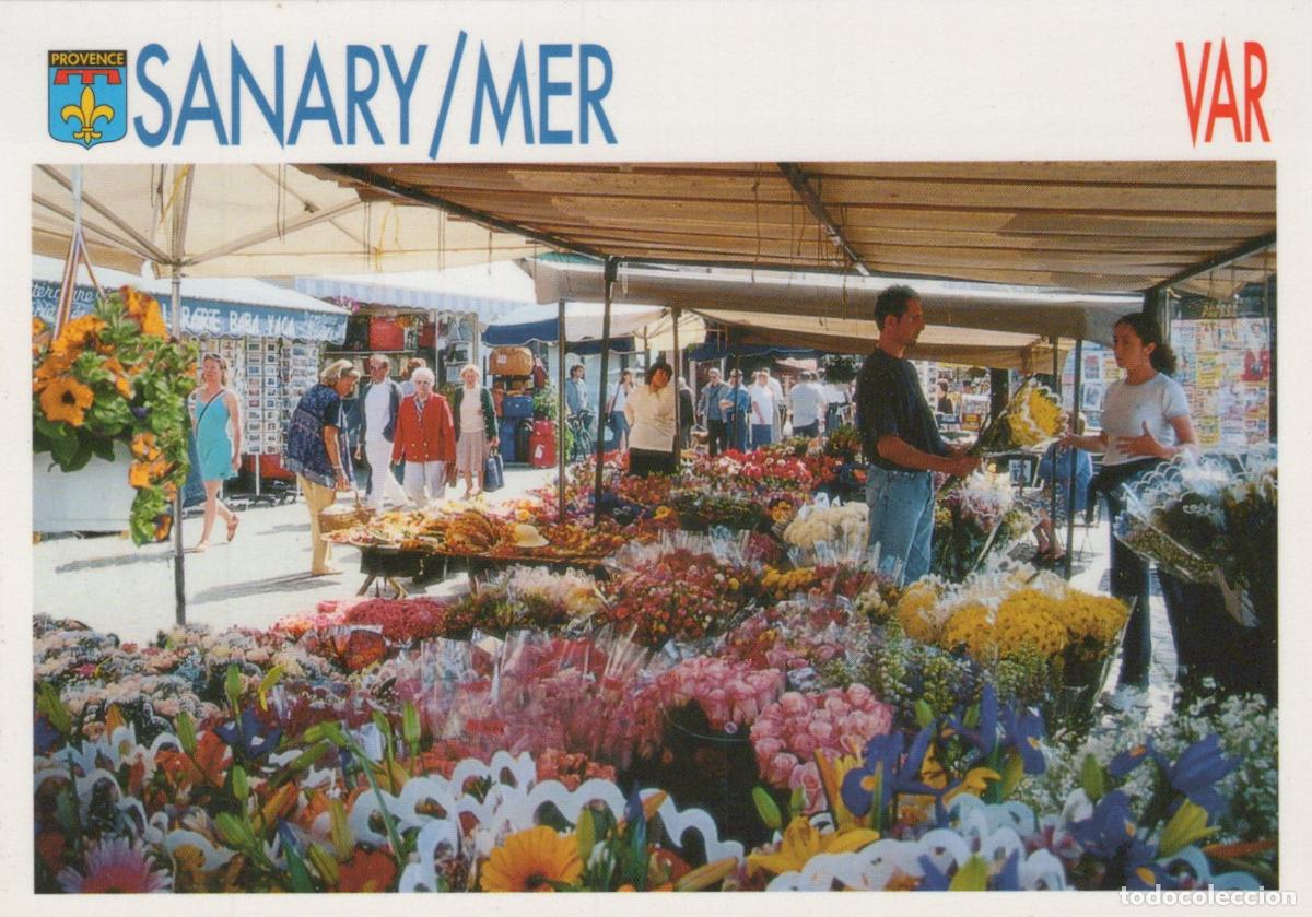 Cartes Postales: France Sanary sur Mer Provence March&eacute; Aux Fleurs Anim&eacute; Ambiance Unposted *YAF172