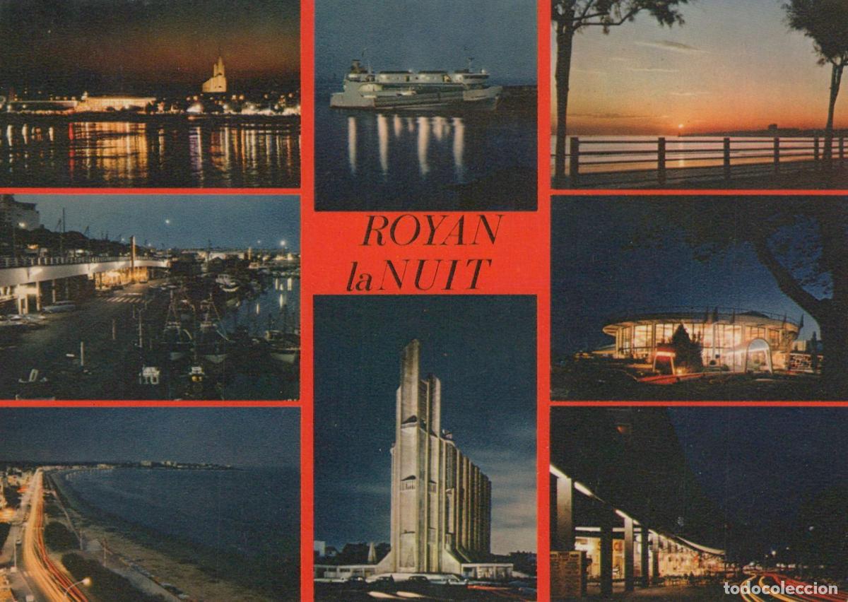 Cartes Postales: France Royan Vues Nocturnes Port &Eacute;glise Bac Plage *YAF115