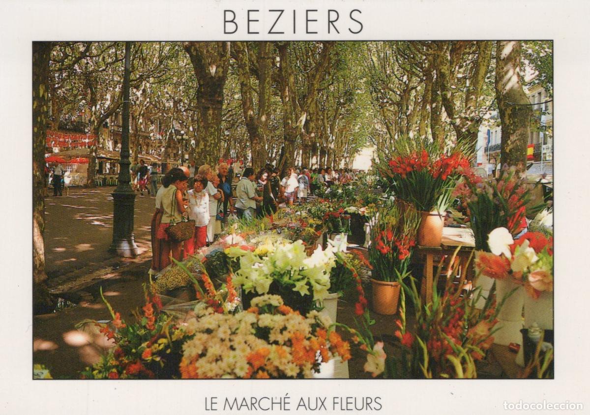 Cartes Postales: France Beziers March&eacute; Aux Fleurs All&eacute;es Paul Riquet Unposted *YAF183