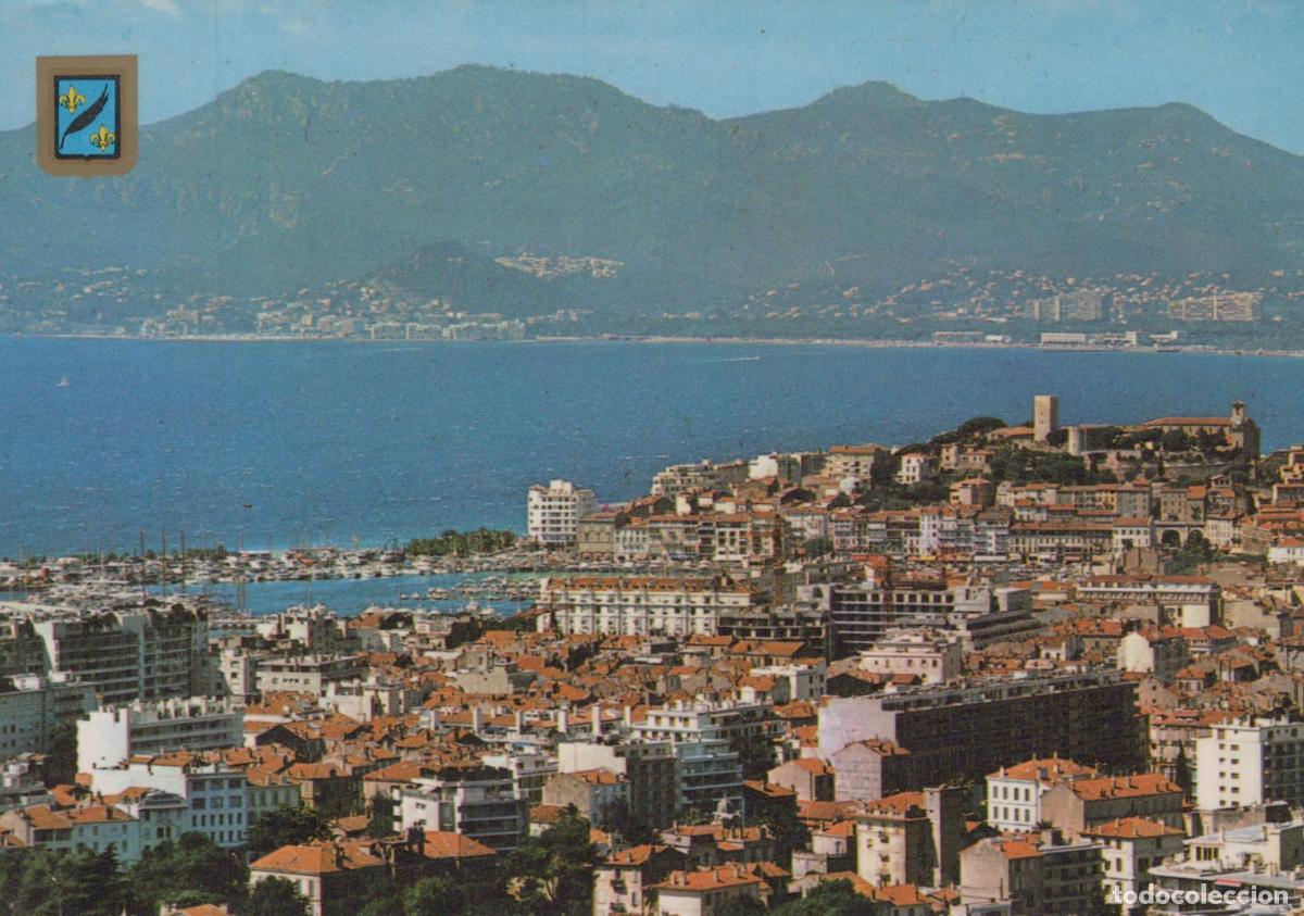 Postkarten: France Cannes Vue Panoramique Ville Portuaire C&ocirc;ti&egrave;re Post&eacute;e *YAF198