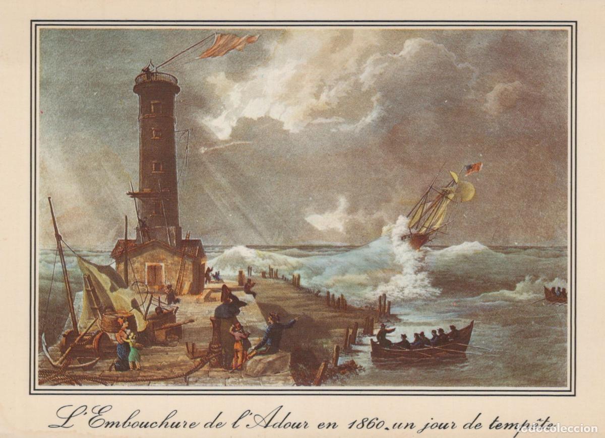 Postcards: France Bayonne Embouchure Adour Temp&ecirc;te Voilier Post&eacute;e *YAF232
