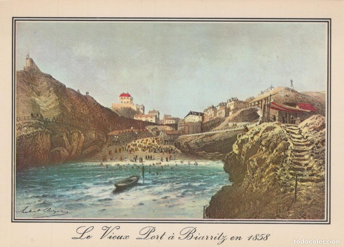 Postcards: France Biarritz Le Vieux Port et Plage 1858 *YAF248