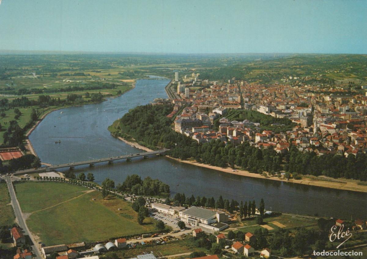 Postais: France Vichy Vue A&eacute;rienne Ville Fleuve Pont Bellerive Circul&eacute;e *YAF267