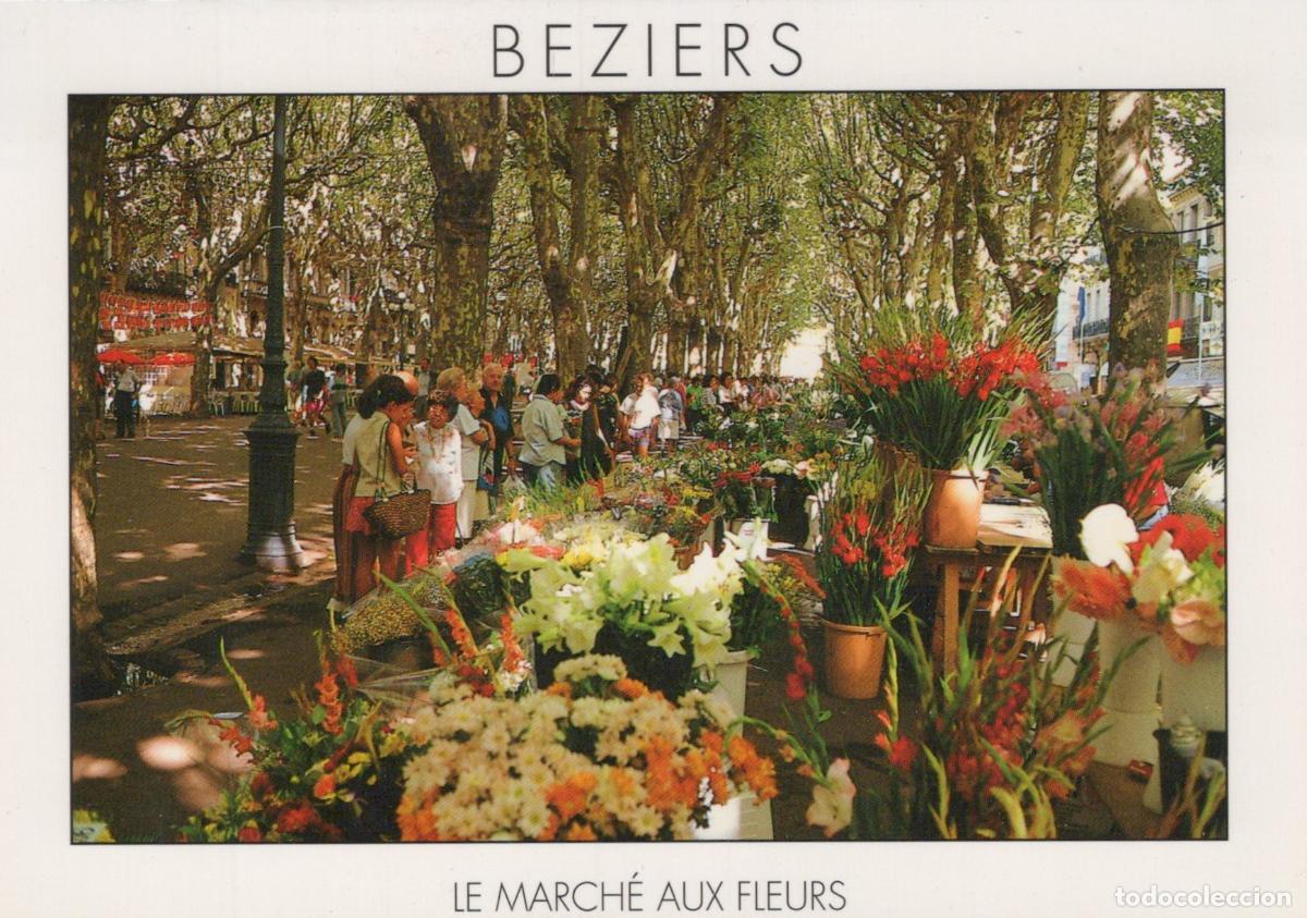 Postais: France Beziers March&eacute; Aux Fleurs All&eacute;es Paul Riquet Circul&eacute;e Unposted *YAF176