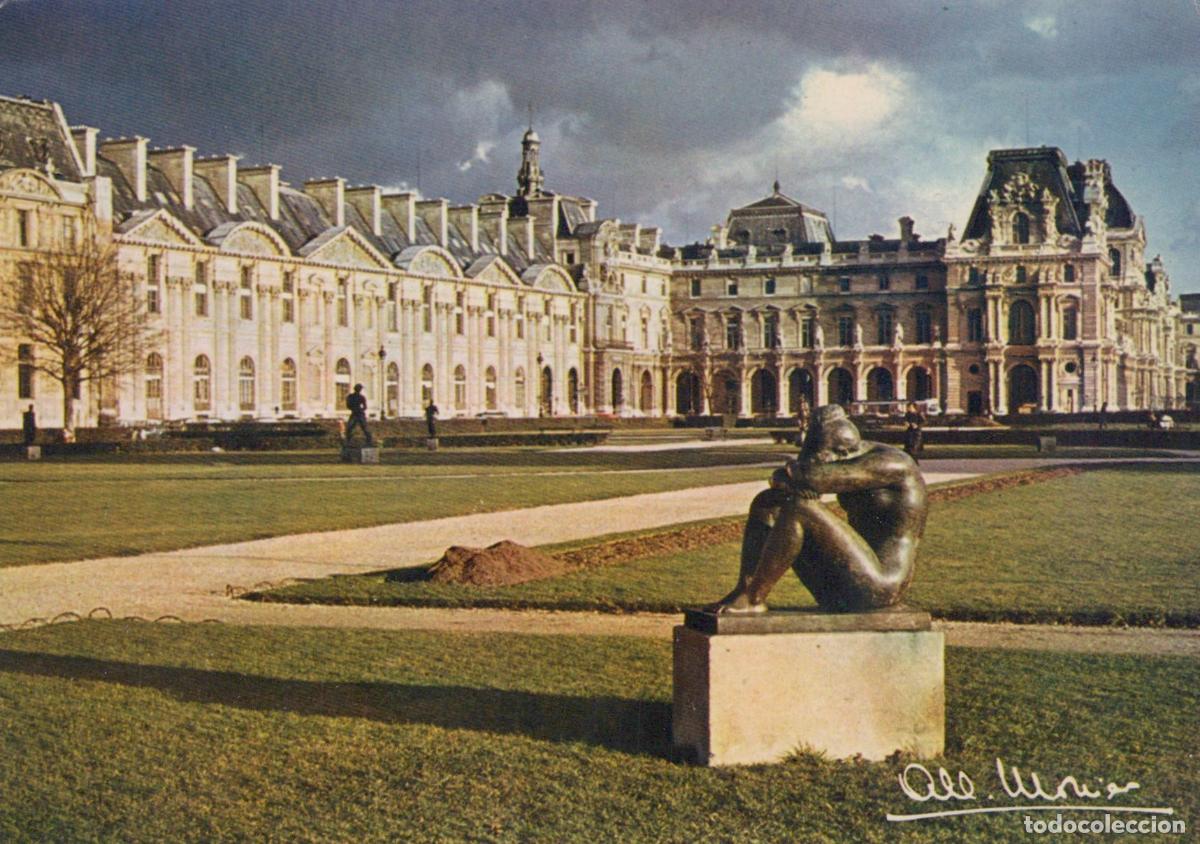 Cartes Postales: France Paris &Icirc;le de Palais du Louvre Jardin Statue M&eacute;ditation Post&eacute;e *YAF302