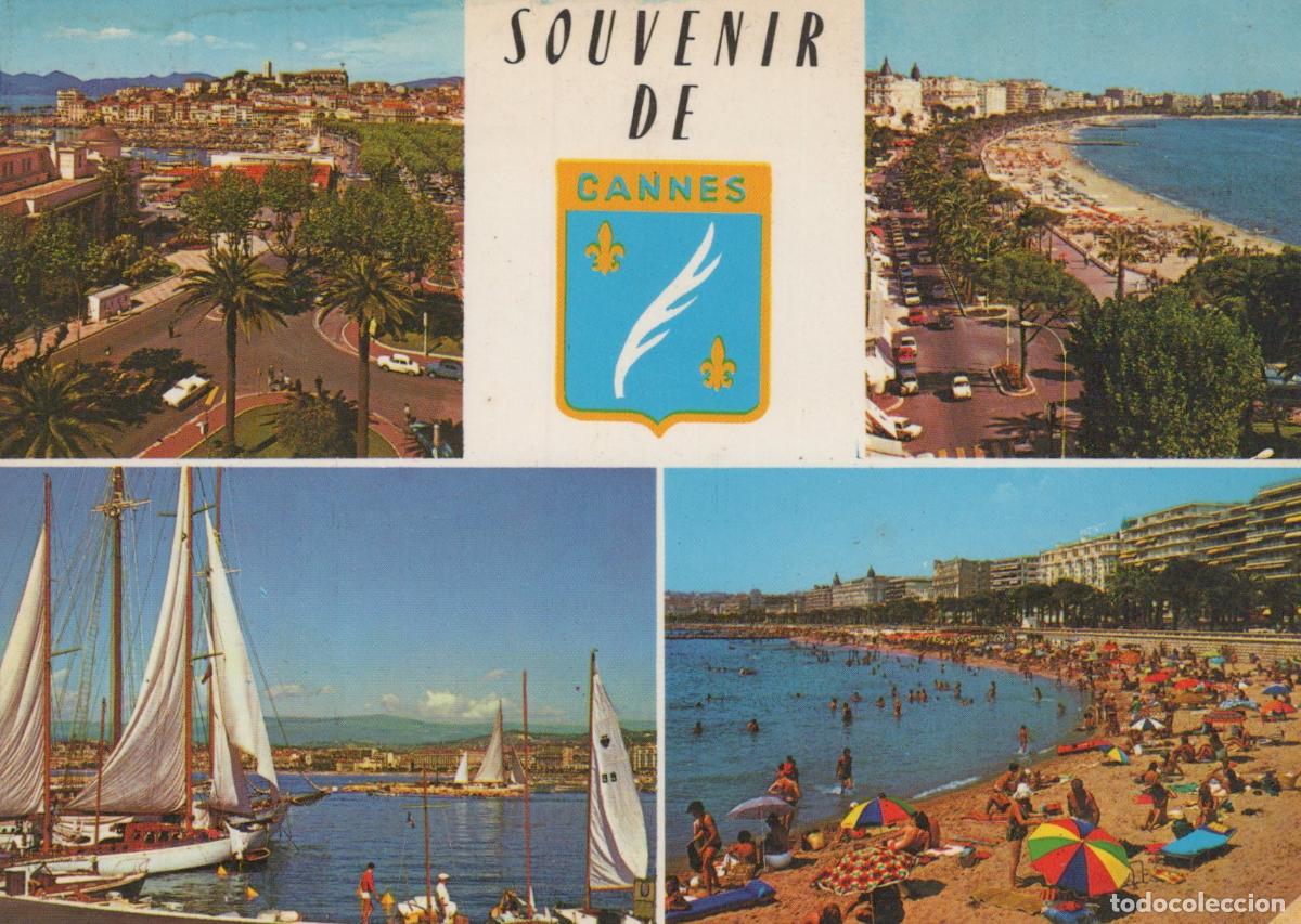 Cartes Postales: France Cannes Vues Multiples Plage Bateaux *YAF201