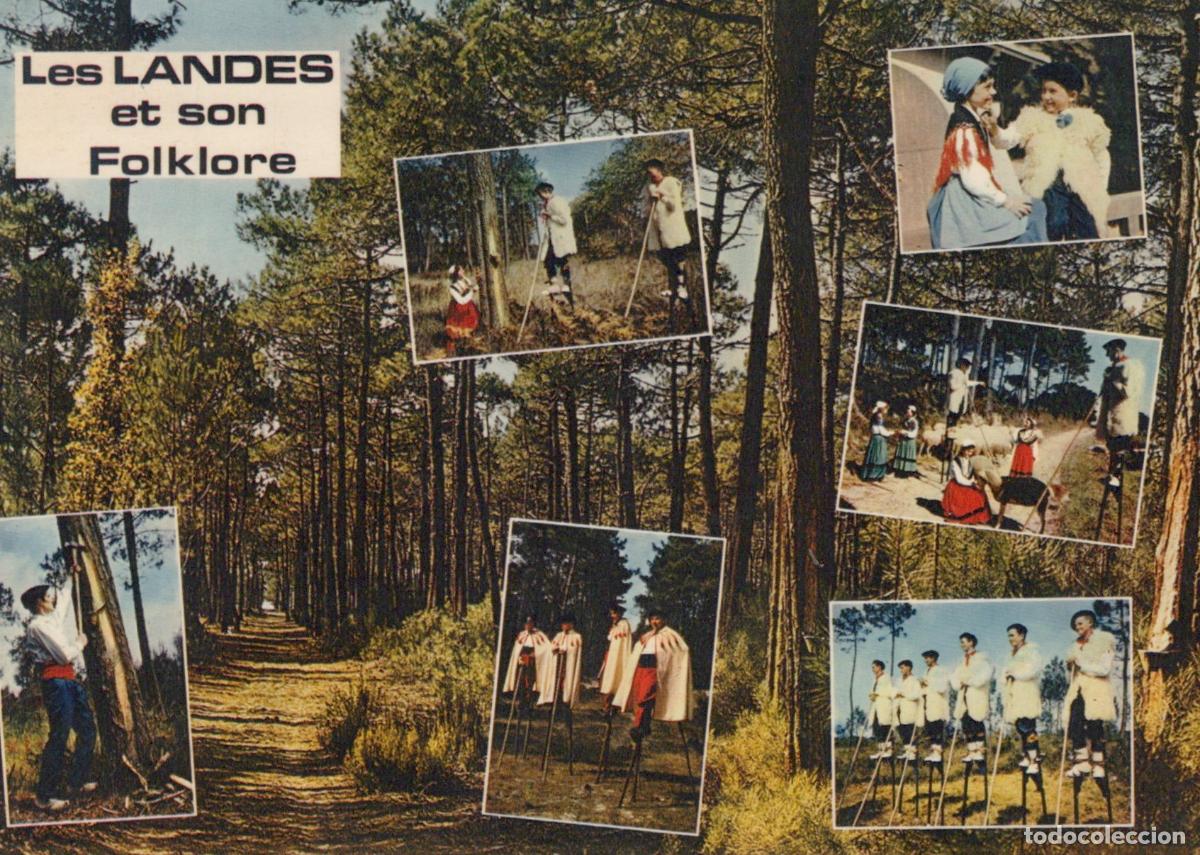 Postales: France Mont de Marsan Folklore Landais Echassiers Costumes Unposted *YAF224