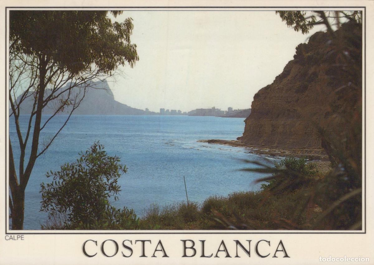 Postales: Espa&ntilde;a Calpe Costa Blanca Paisaje Mediterr&aacute;neo Con Ciudad Oblit&eacute;rada *YAF354