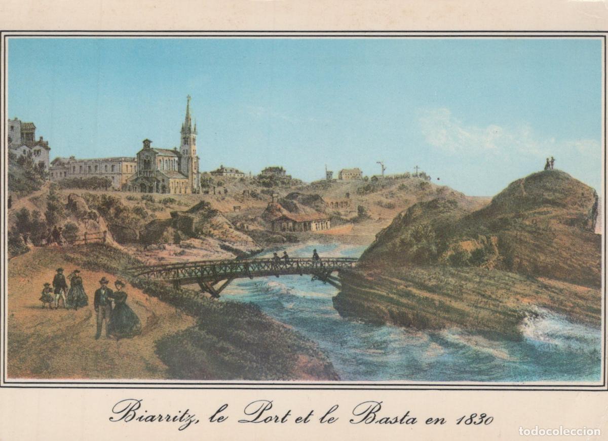 Postcards: France Biarritz &Eacute;glise Ste Eug&eacute;nie Pont du Basta Port 1830 *YAF226