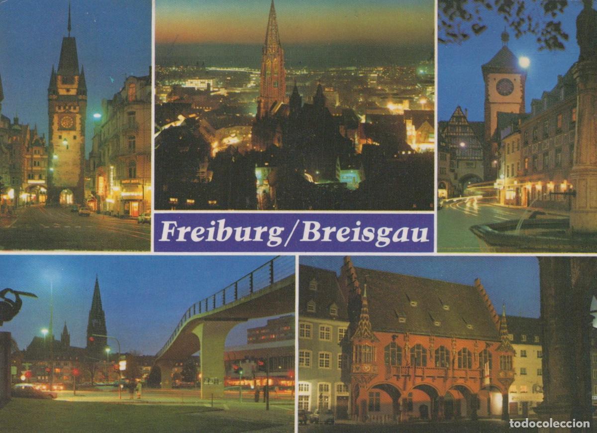 Postcards: Deutschland Freiburg IM Breisgau Nachtansicht Architektur Unposted *YAF378