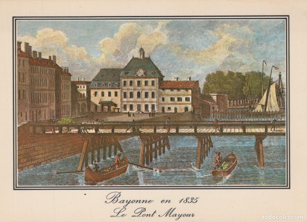 Cartes Postales: France Bayonne Pont Mayour et Place Com&eacute;die 1835 *YAF259