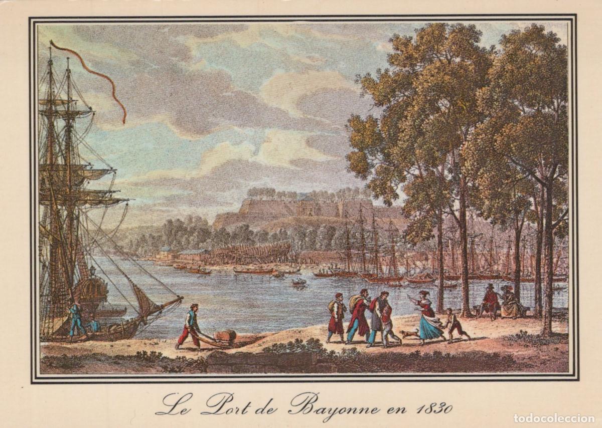 Cartes Postales: France Bayonne Port et Citadelle Gravure *YAF260