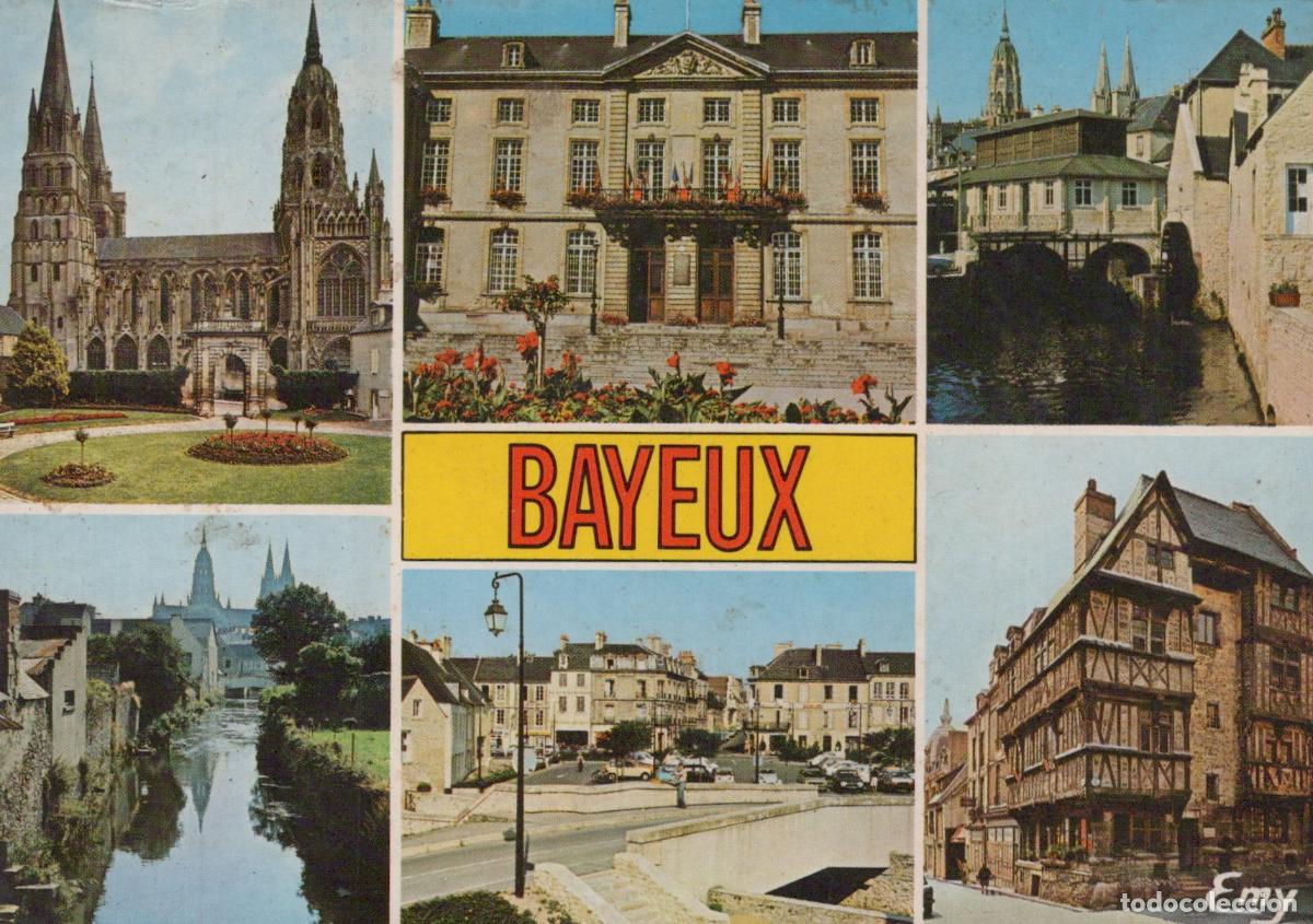 Postais: France Bayeux Calvados Cath&eacute;drale H&ocirc;tel de Ville Vieilles Maisons *YAF424