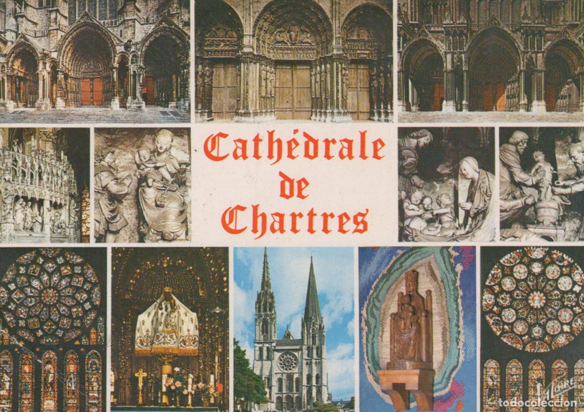 Postais: France Chartres Cath&eacute;drale Notre Dame Vues Architecturales *YAF423