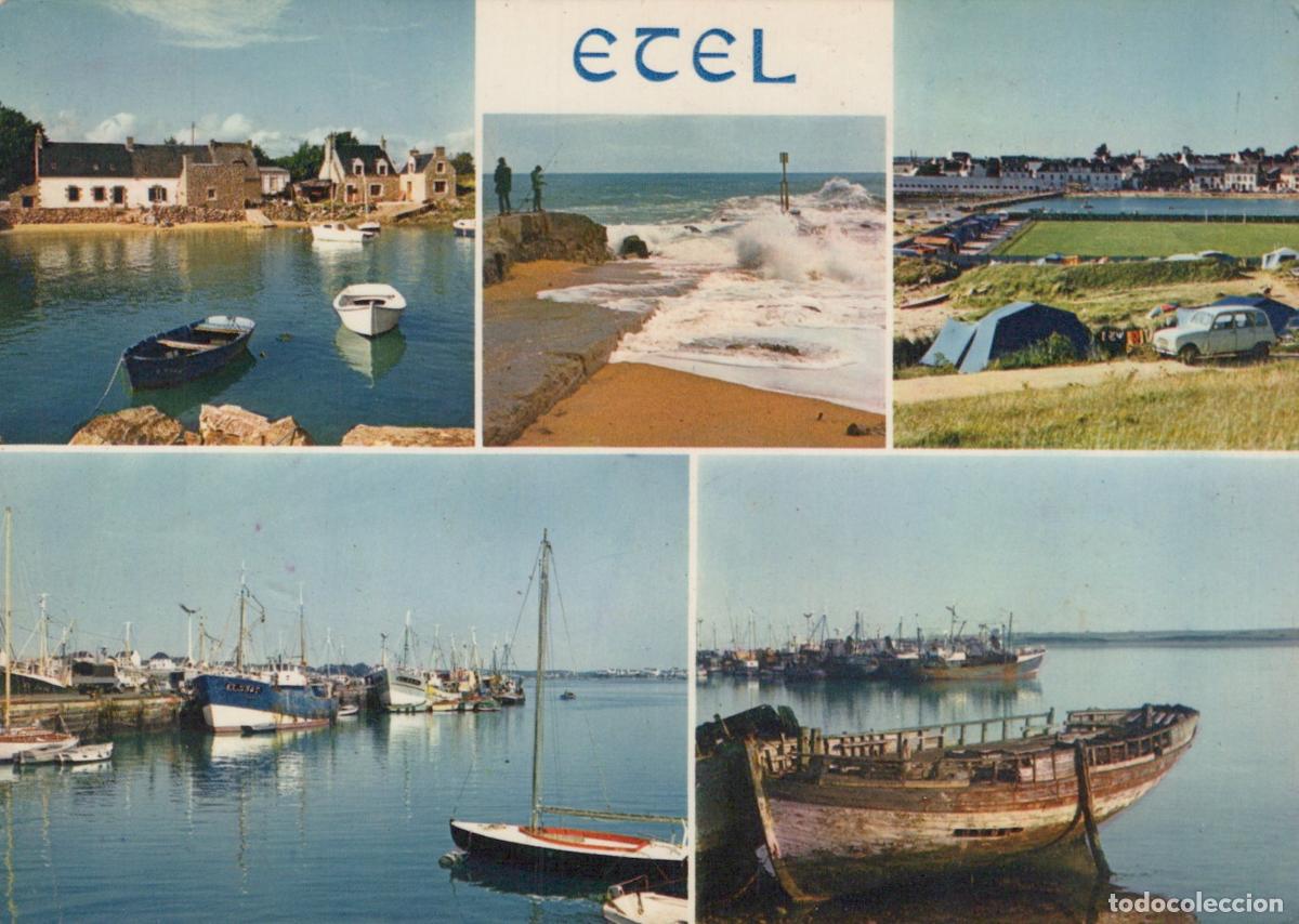 Postais: France Etel Bretagne Port Passage P&ecirc;che Camping et Sc&egrave;nes C&ocirc;ti&egrave;res *YAF434