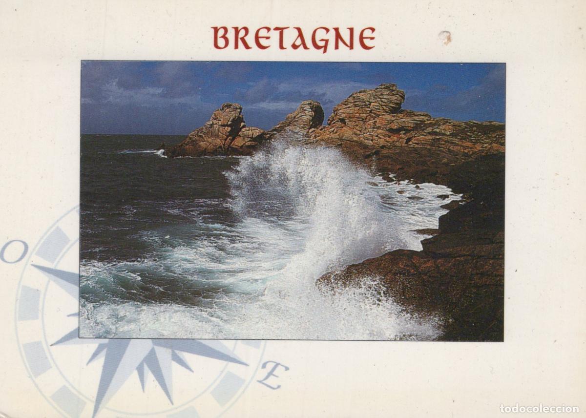 Postais: France Bretagne Finist&egrave;re C&ocirc;te Sauvage Vagues D&eacute;ferlantes Unposted *YAF474
