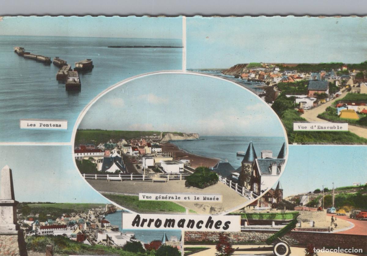 Postais: France Arromanches Calvados Pontons Port Artificiel Real Photo Unposted *YAF499