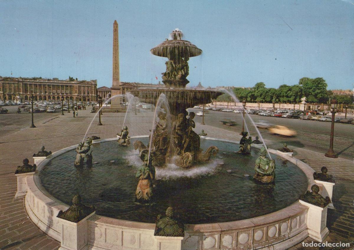 Postais: France Paris &Icirc;le de Place Concorde Fontaine et Ob&eacute;lisque *YAF320