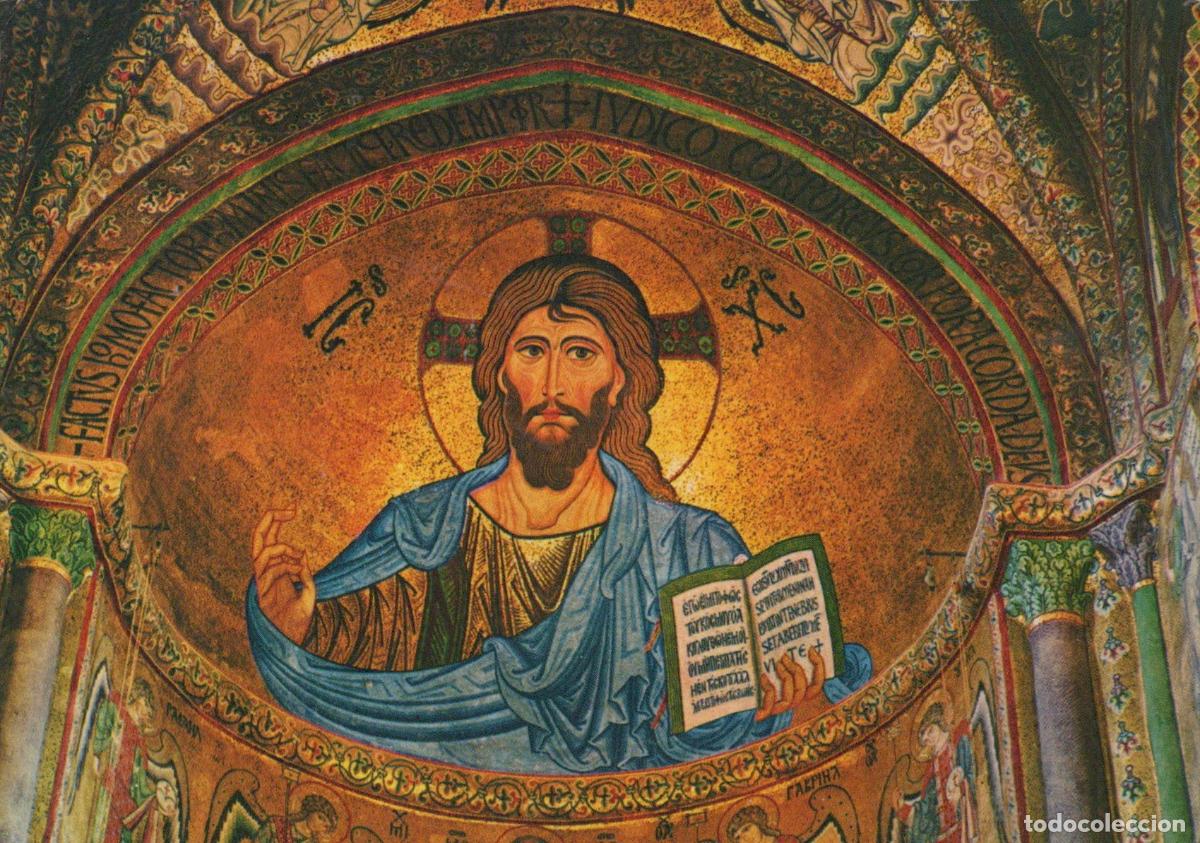 Postais: Italia Cefal&ugrave; Cattedrale Mosaico Cristo Pantocratore Arte Sacra *YAF335