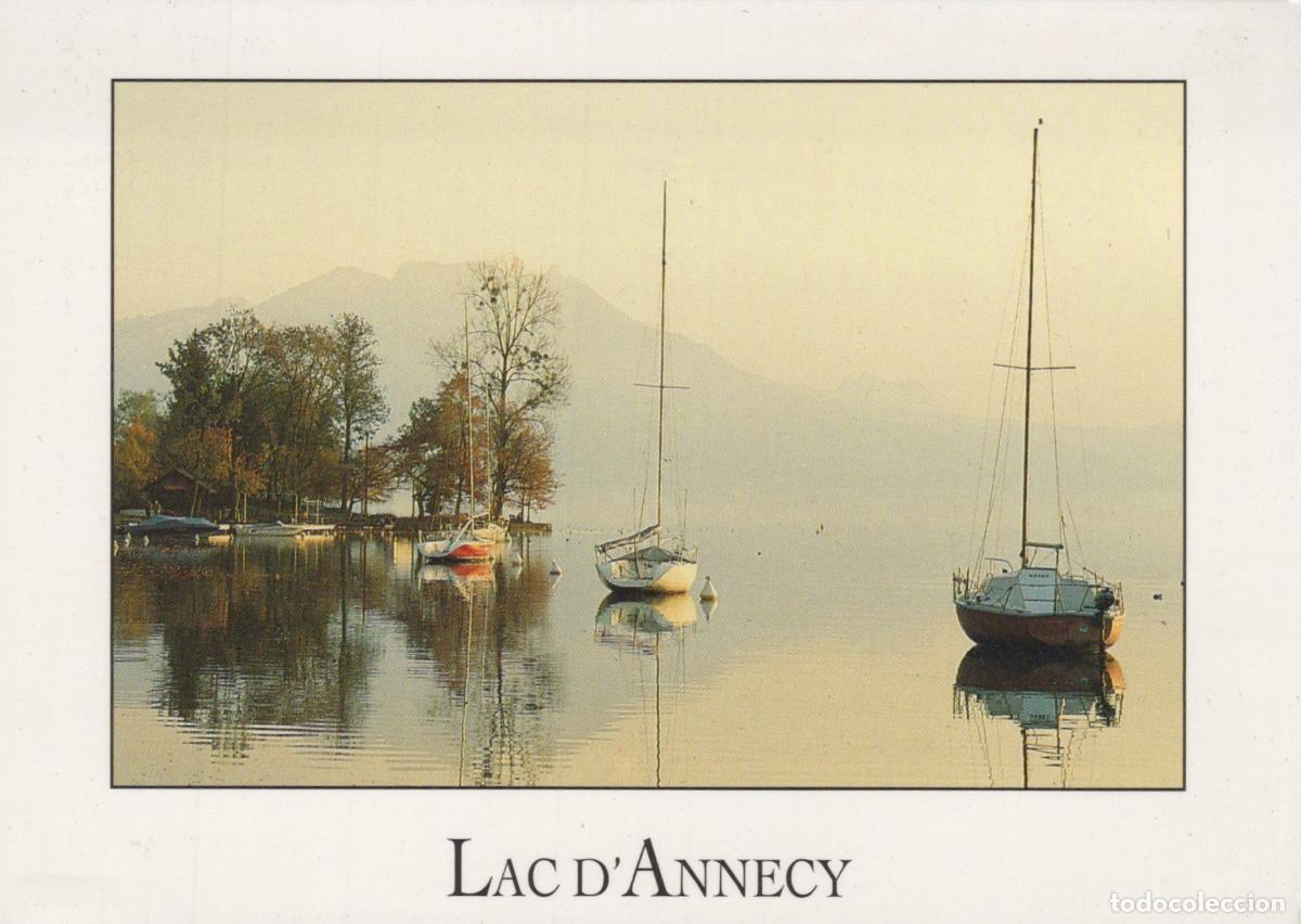 Cartoline: France Veyrier du Lac Lac D Annecy Voiliers au Lever du Soleil *YAF342